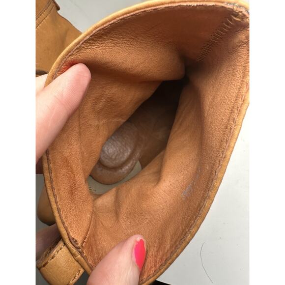 Vtg J Crew Leather LaceUp Heeled Ankle Booties Women Sz 7.5 Italian Made Granny - Picture 6 of 16